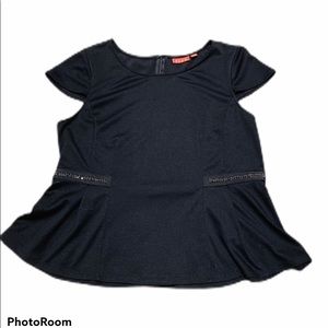 Elle Black Blouse Size XL